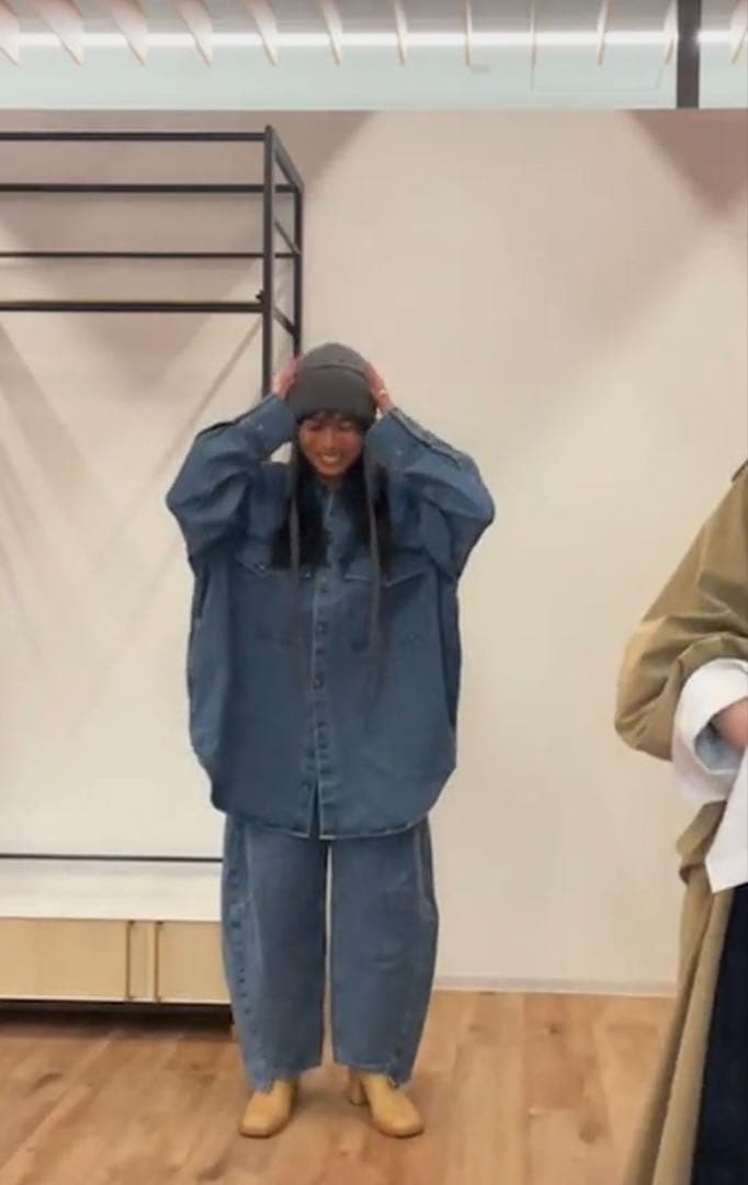 EDWIN × ETRÉ TOKYO デニムシャツ　ブルー