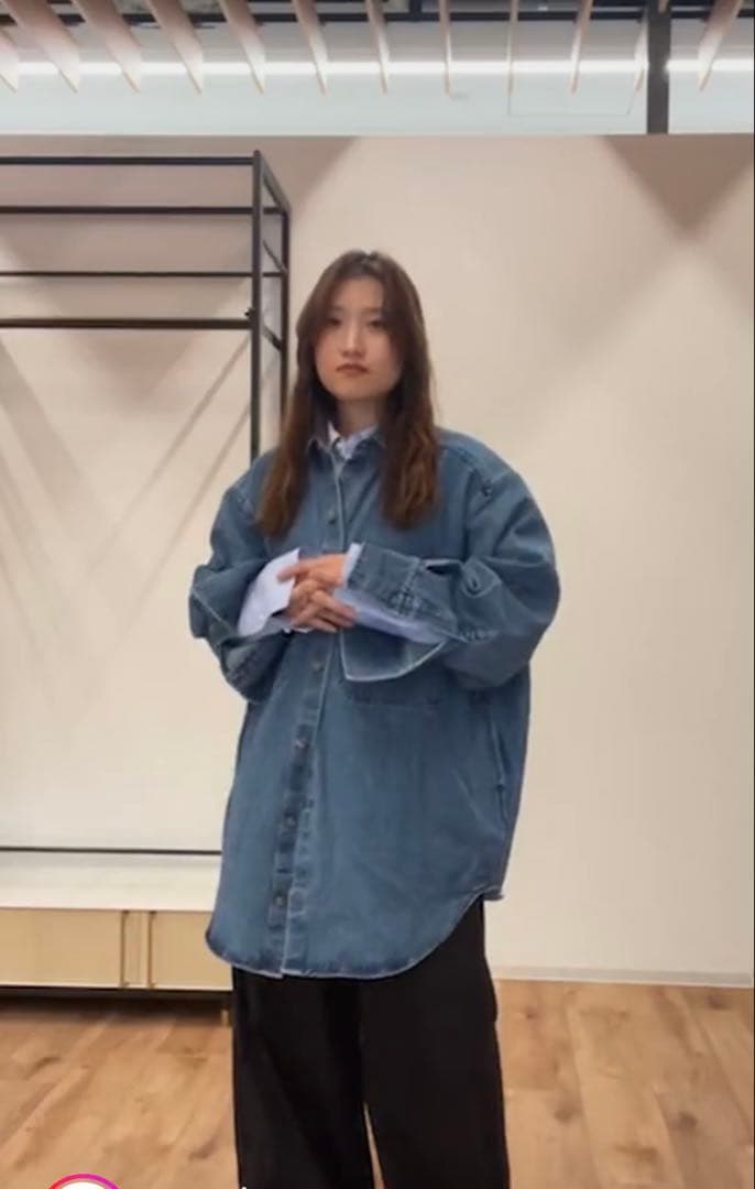 EDWIN × ETRÉ TOKYO デニムシャツ　ブルー