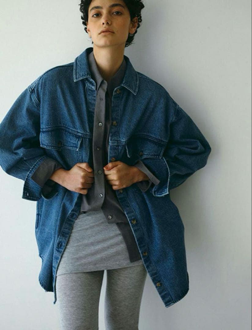 EDWIN × ETRÉ TOKYO デニムシャツ　ブルー