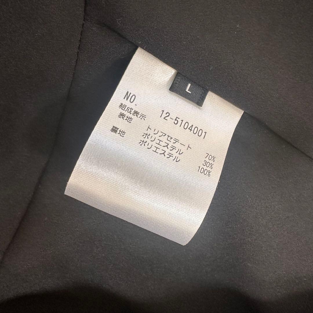 【新品タグ付】PLST トリアセブレンドペプラムジャケット L ブラック