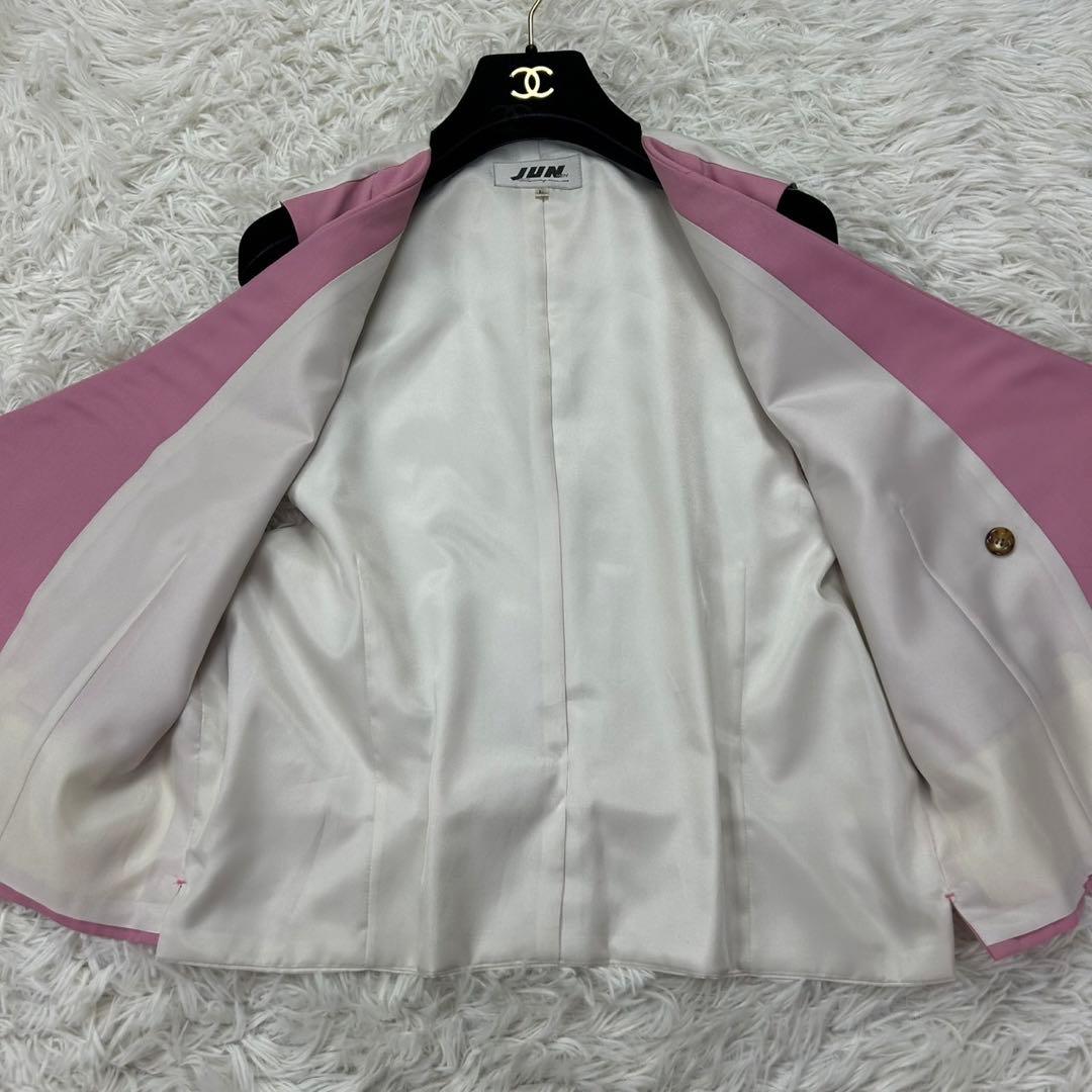 E357 新品未使用 L ジュンメン 3Pセット 刺繍 ダブル スーツ メンズ