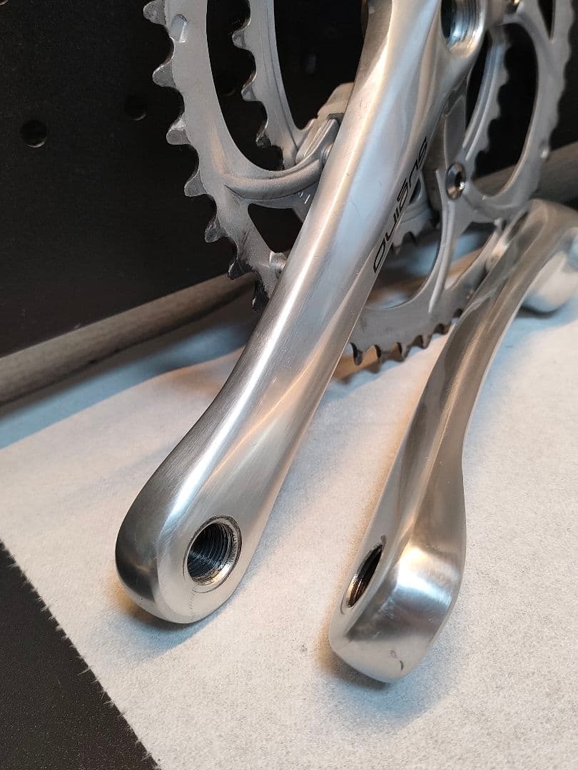 美品 スギノ クランク シルバー 165mm ショート タンゲBB付 XD2