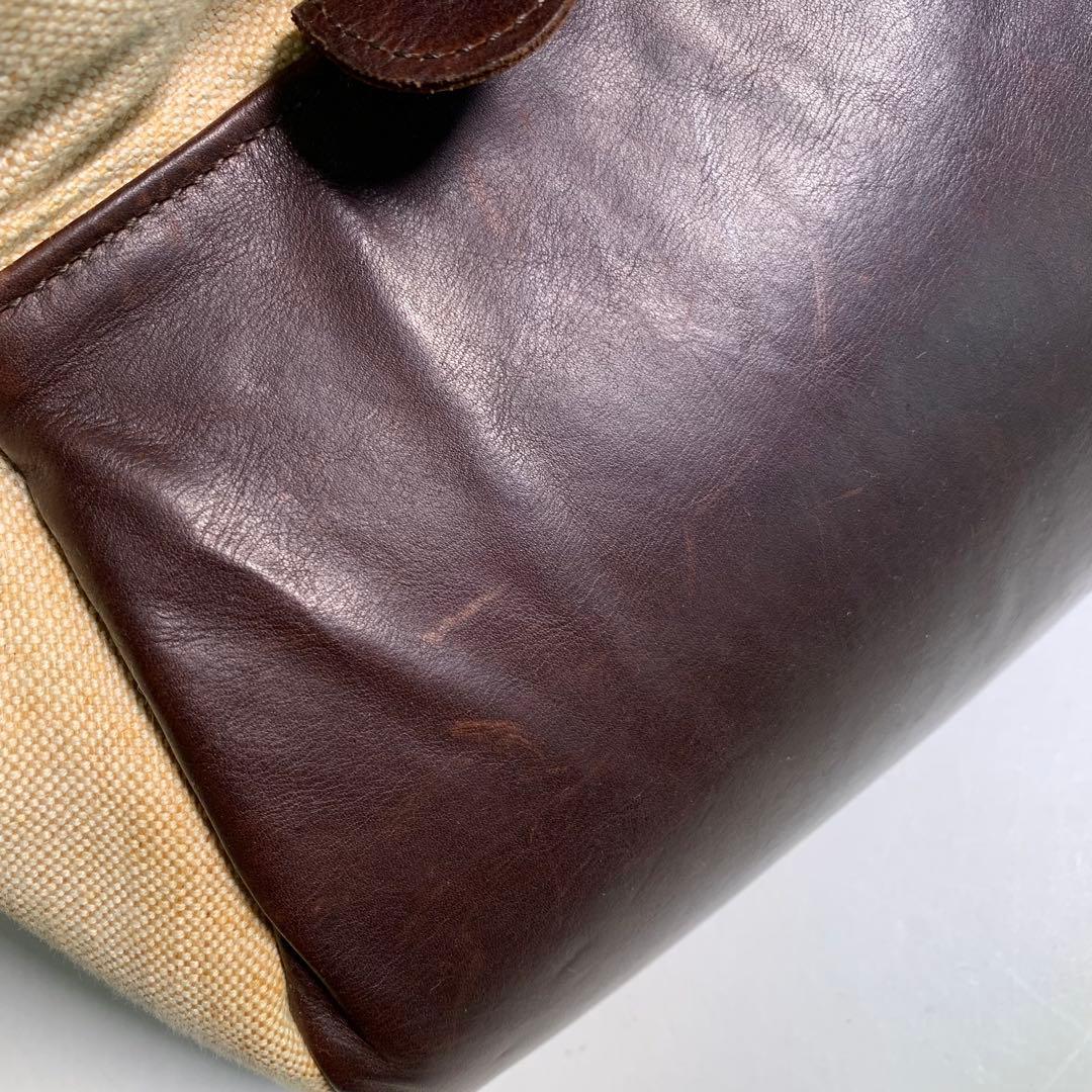 Jas m.b. 帆布 レザー ボストンバッグ 英国製 持ち手レザー 肩掛け可