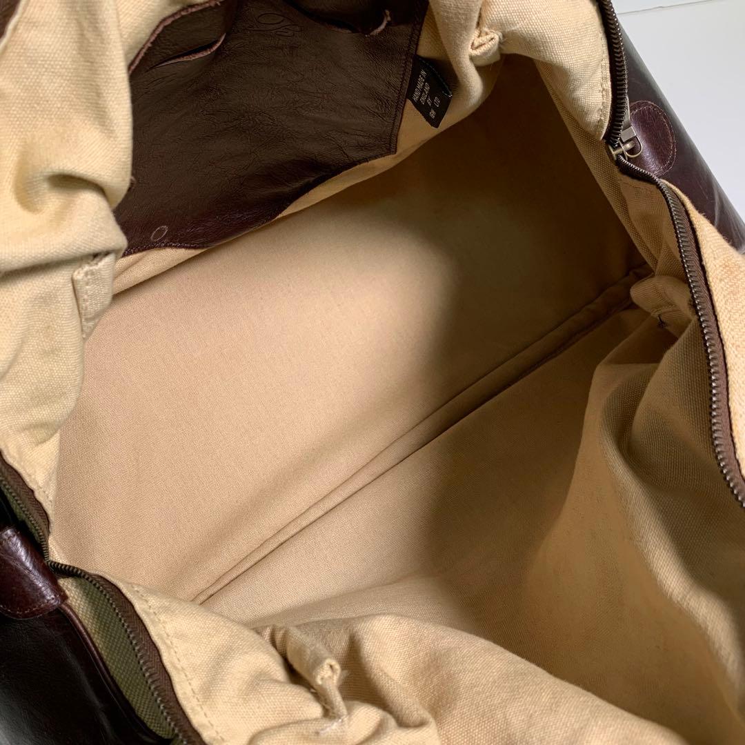 Jas m.b. 帆布 レザー ボストンバッグ 英国製 持ち手レザー 肩掛け可