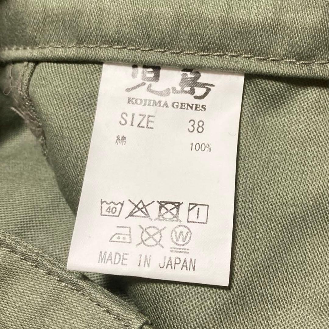 児島ジーンズ　ベ−シックベイカーパンツW38 オリーブグリーン