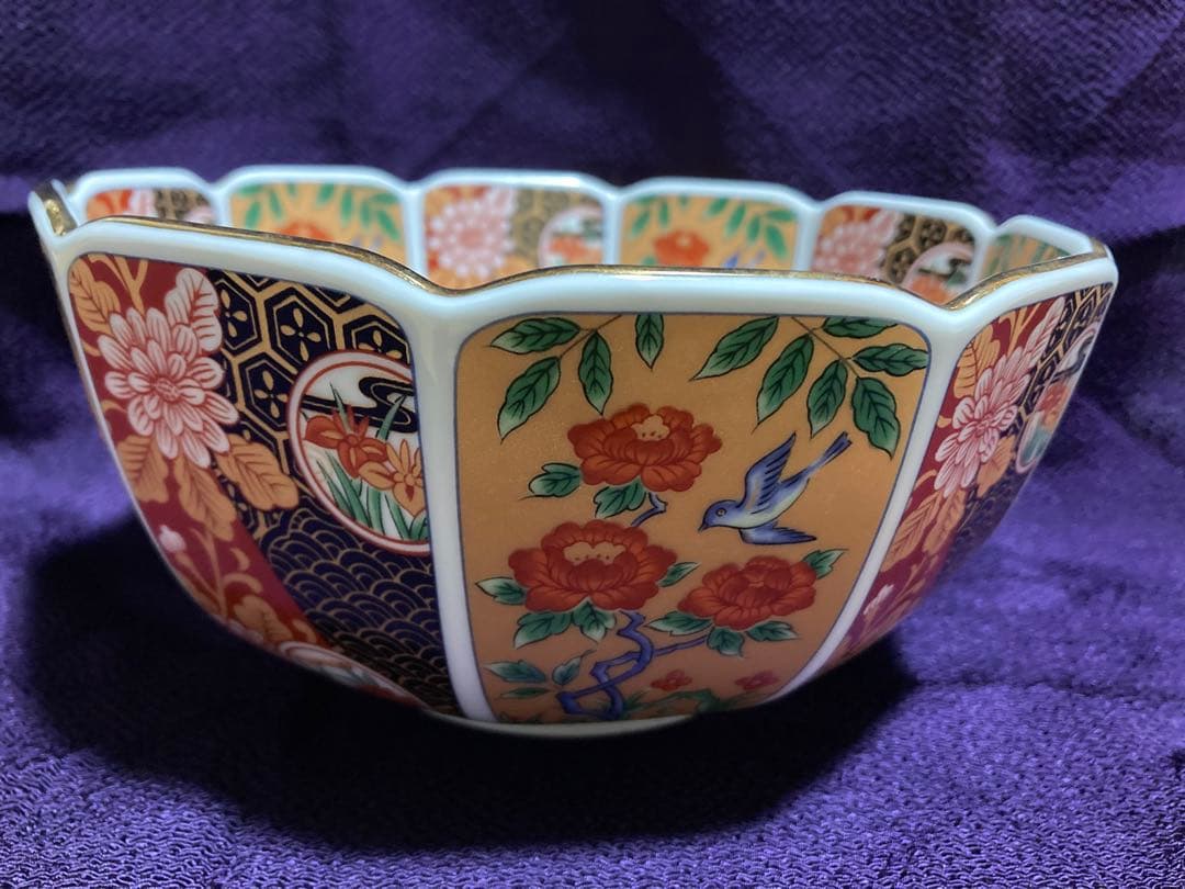 伊万里焼　有田焼　昇龍窯　花鳥　金彩　中鉢　深鉢　盛り鉢