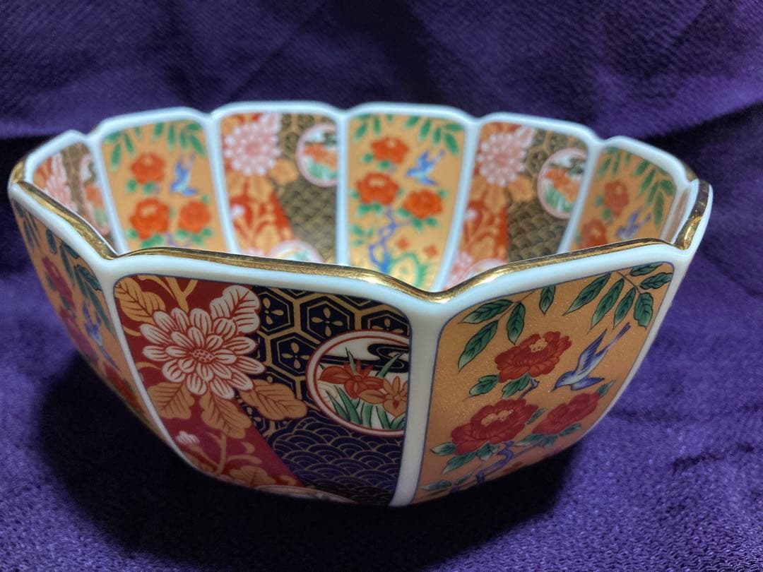 伊万里焼　有田焼　昇龍窯　花鳥　金彩　中鉢　深鉢　盛り鉢