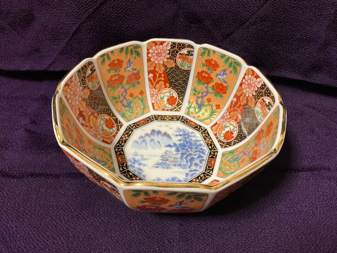 伊万里焼　有田焼　昇龍窯　花鳥　金彩　中鉢　深鉢　盛り鉢