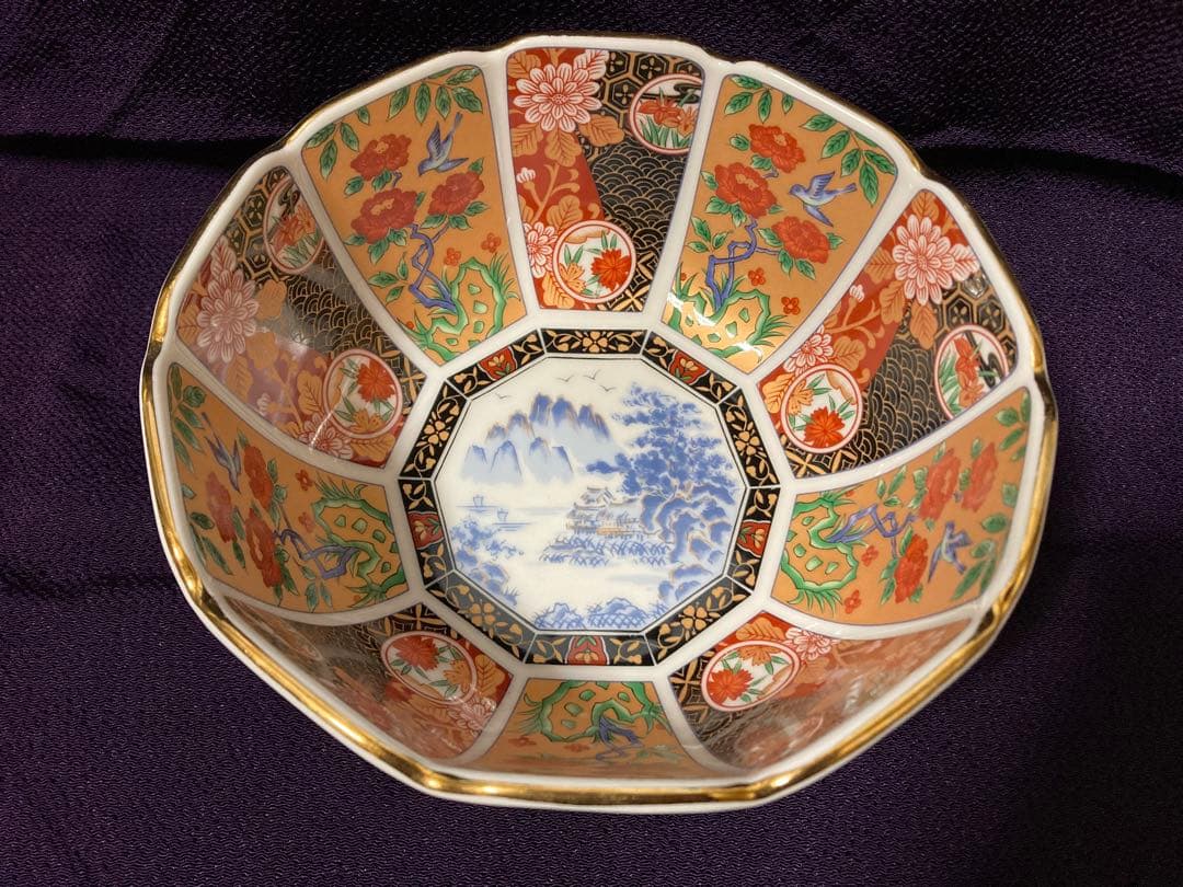 伊万里焼　有田焼　昇龍窯　花鳥　金彩　中鉢　深鉢　盛り鉢