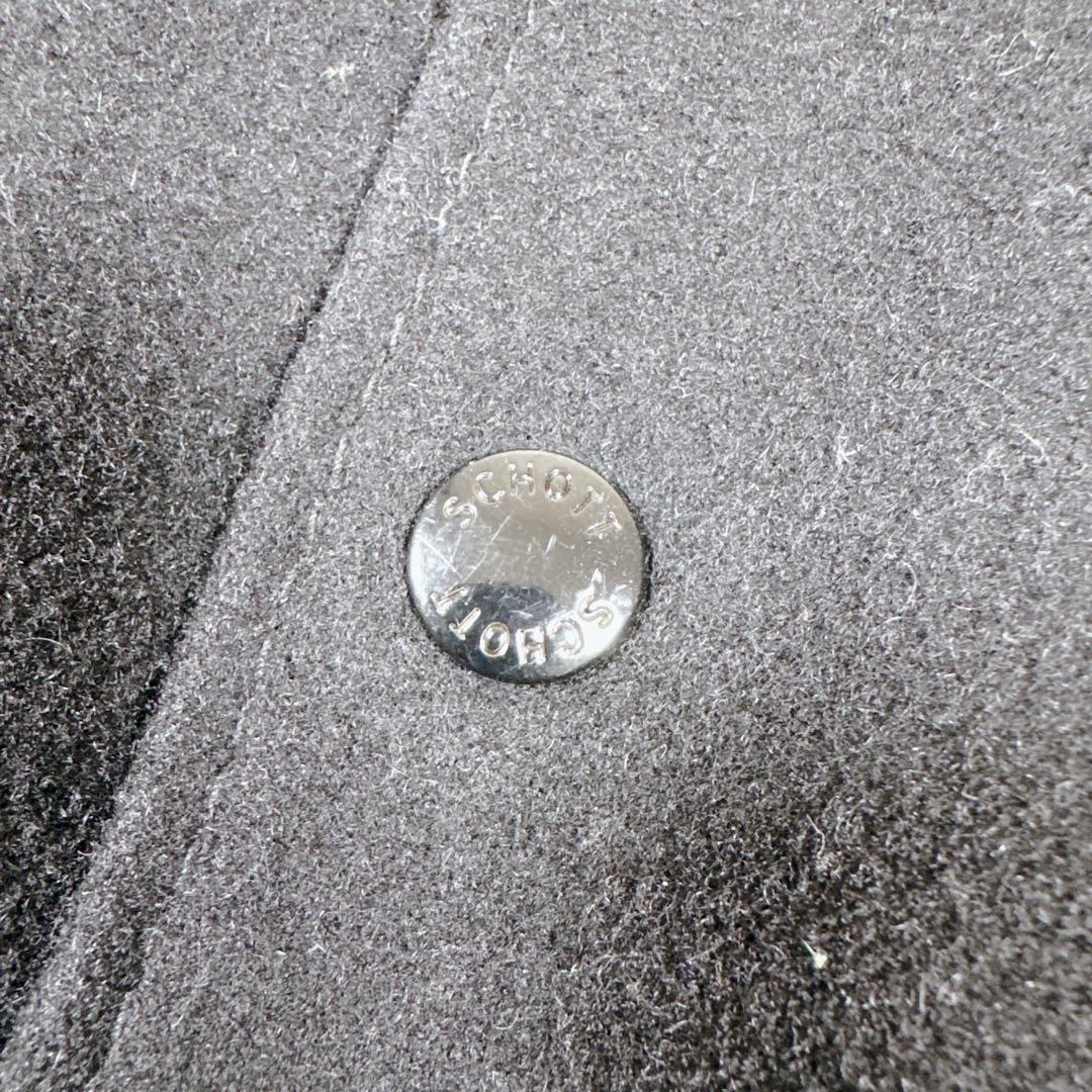 美品✨ Schott スタジャン 牛革 メルトンウール 刺繍 サイズS