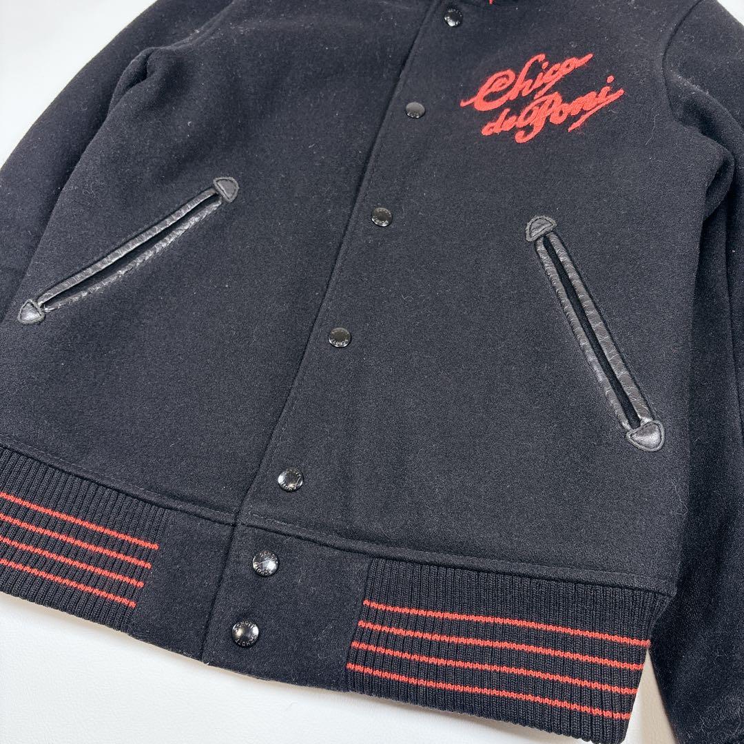 美品✨ Schott スタジャン 牛革 メルトンウール 刺繍 サイズS