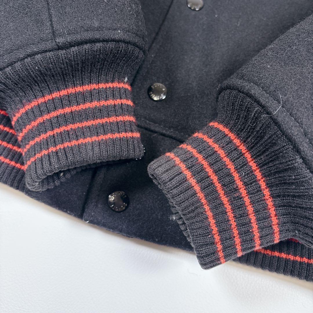 美品✨ Schott スタジャン 牛革 メルトンウール 刺繍 サイズS