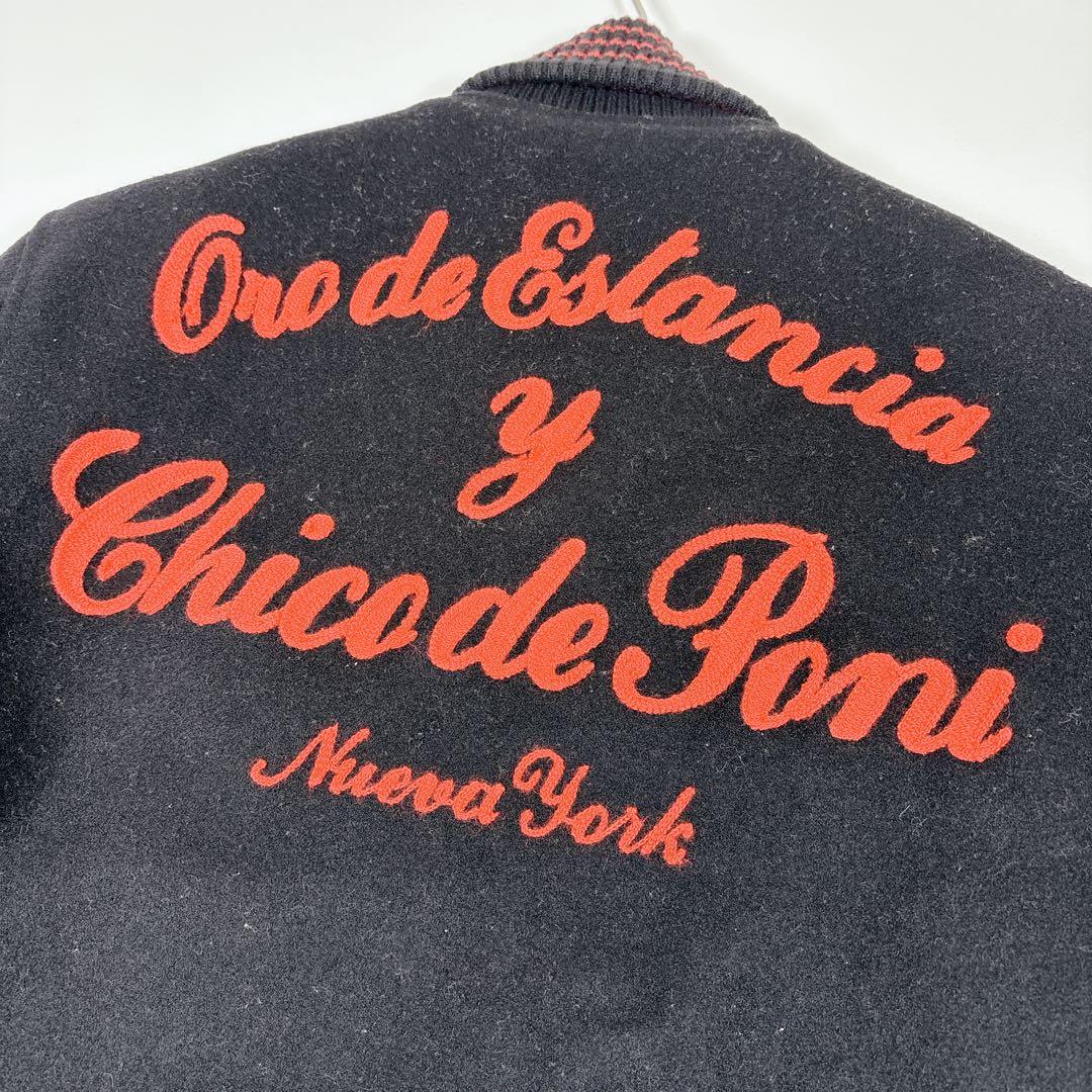 美品✨ Schott スタジャン 牛革 メルトンウール 刺繍 サイズS