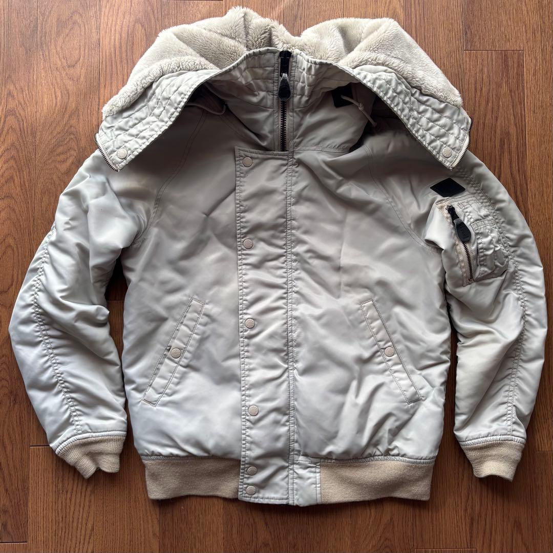 AVIREX N-2B フライトジャケット　シルバー　ミリタリー　短丈