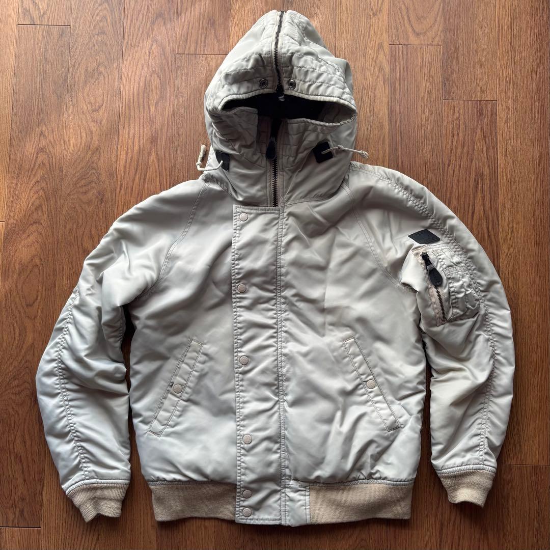 AVIREX N-2B フライトジャケット　シルバー　ミリタリー　短丈