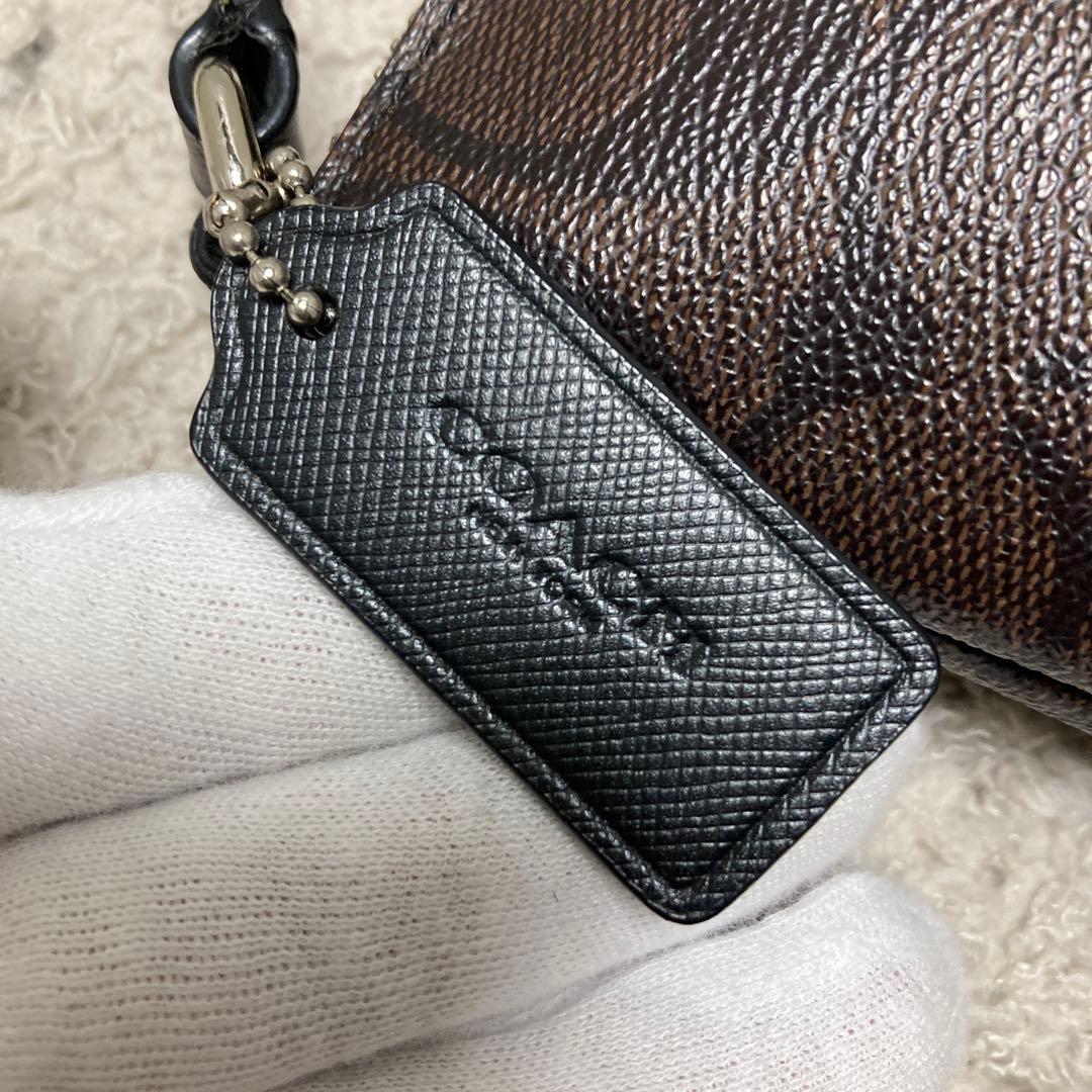 極美品❣️ COACH コーチ F52268 シグネチャーショルダーバッグブラウン