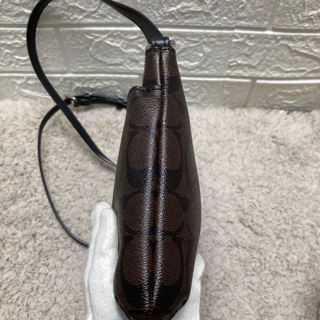 極美品❣️ COACH コーチ F52268 シグネチャーショルダーバッグブラウン