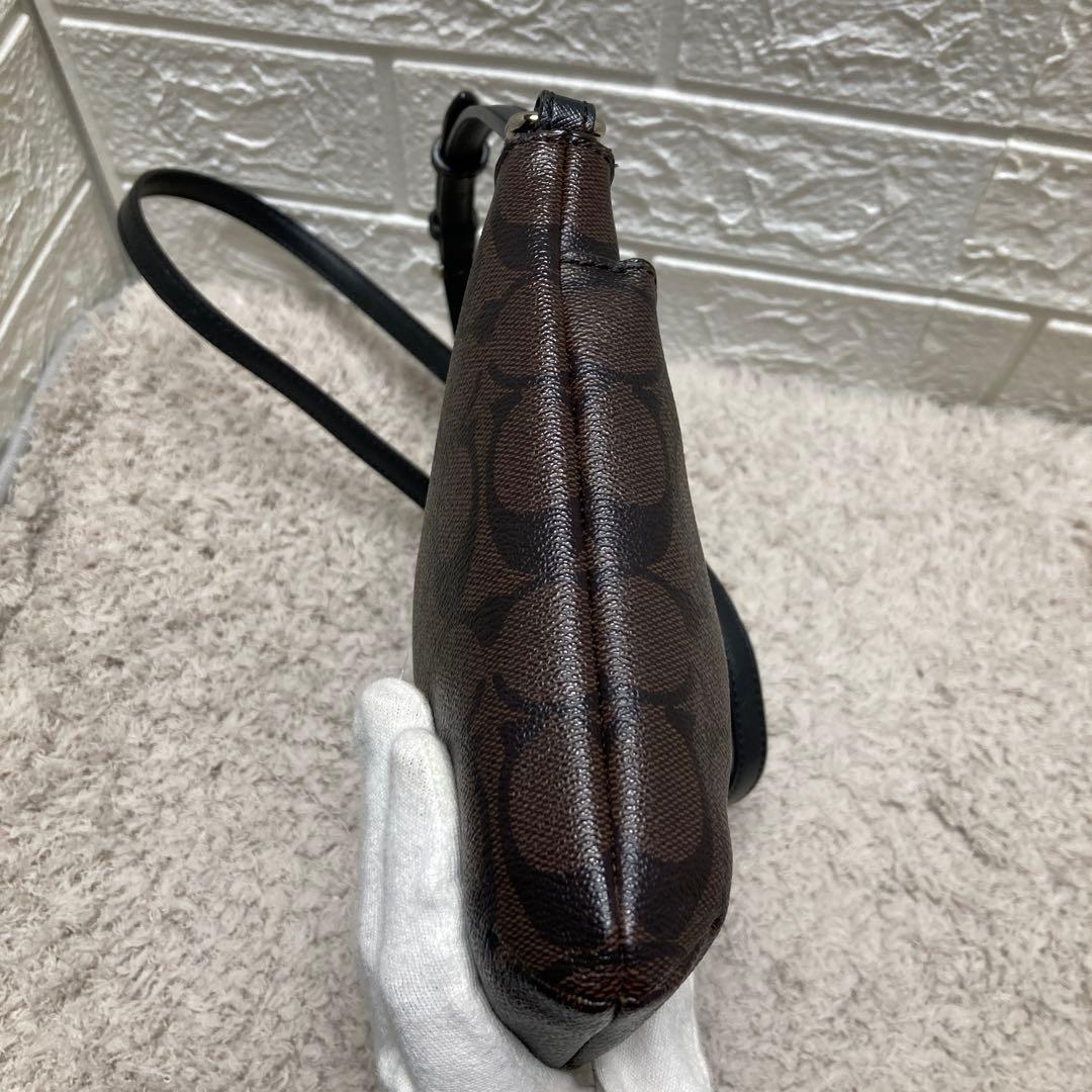 極美品❣️ COACH コーチ F52268 シグネチャーショルダーバッグブラウン