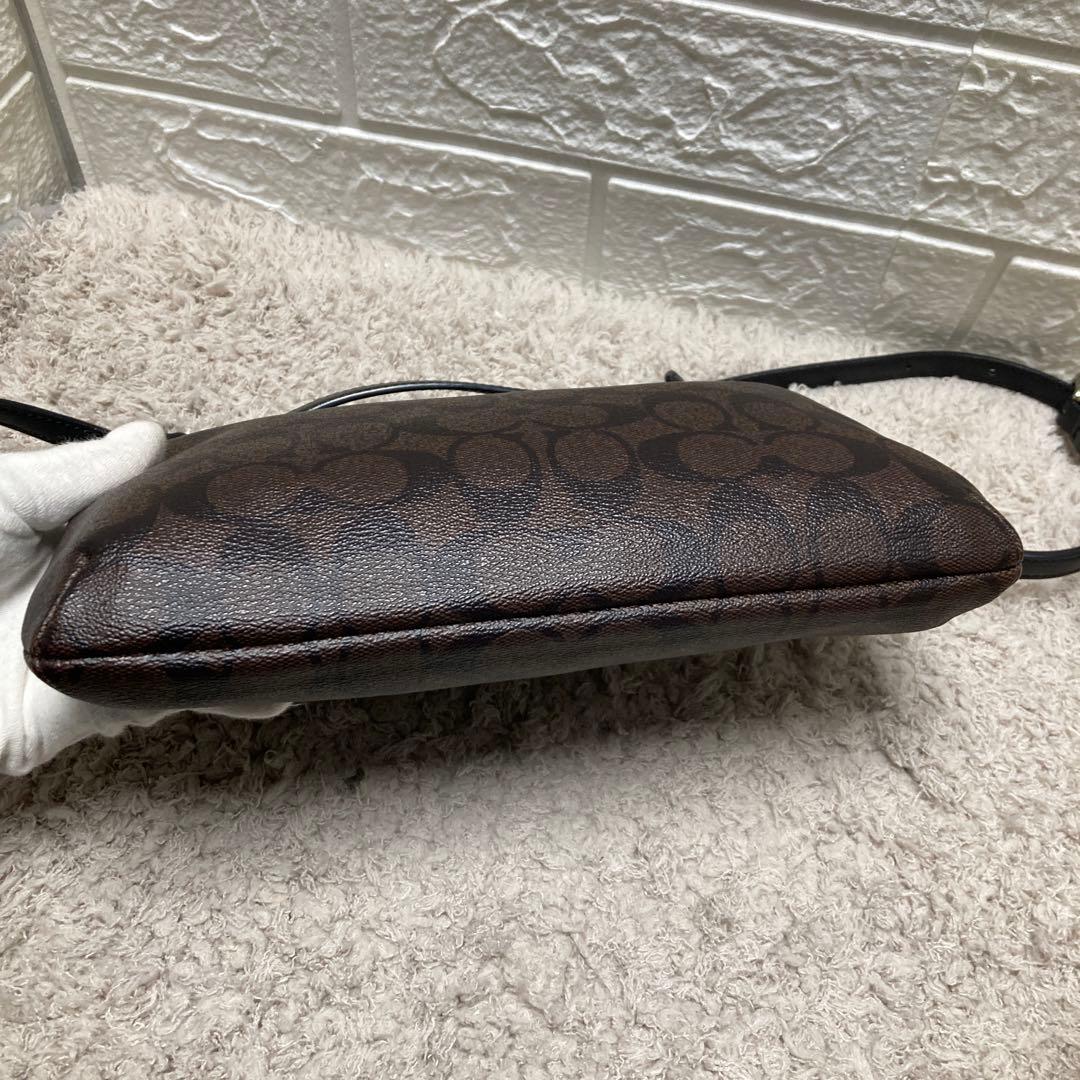 極美品❣️ COACH コーチ F52268 シグネチャーショルダーバッグブラウン