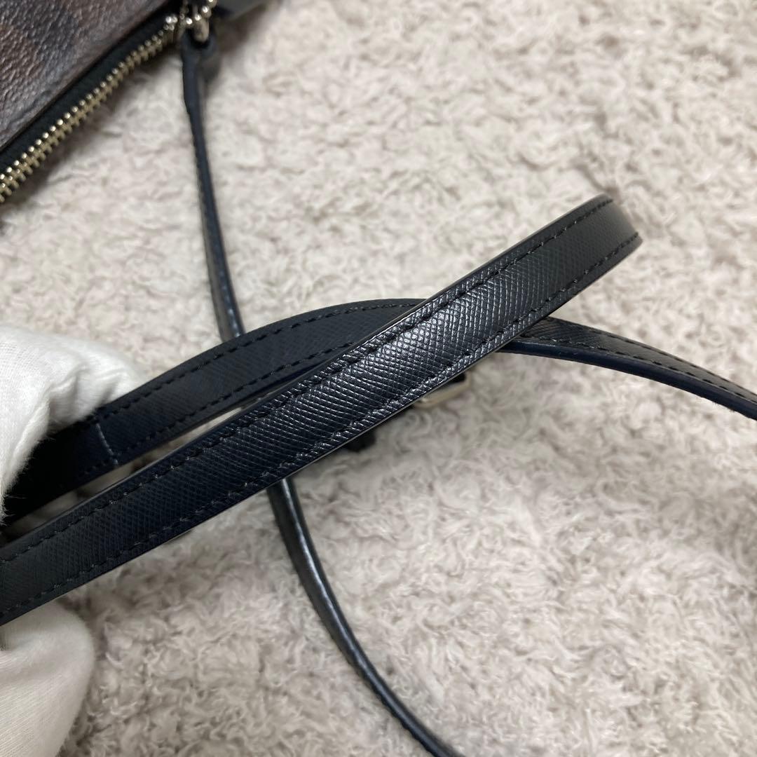 極美品❣️ COACH コーチ F52268 シグネチャーショルダーバッグブラウン