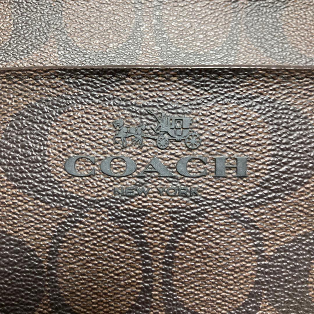 極美品❣️ COACH コーチ F52268 シグネチャーショルダーバッグブラウン