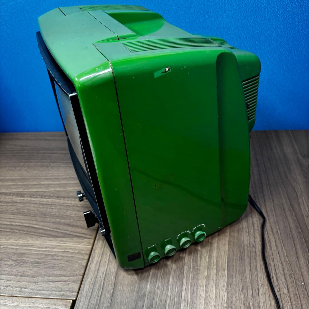 ナショナルカラーテレビ TH11- S11 緑 1976年製 昭和レトロ