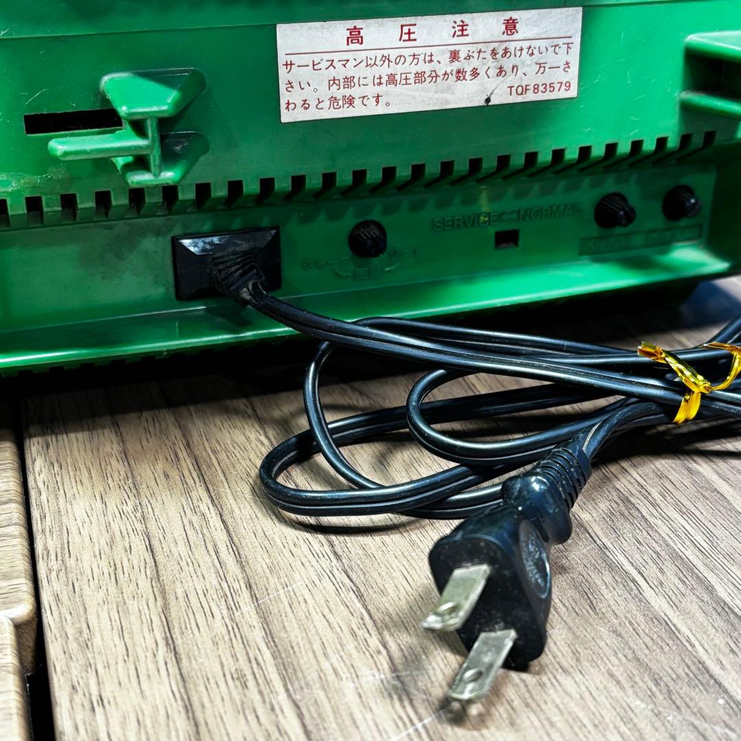 ナショナルカラーテレビ TH11- S11 緑 1976年製 昭和レトロ