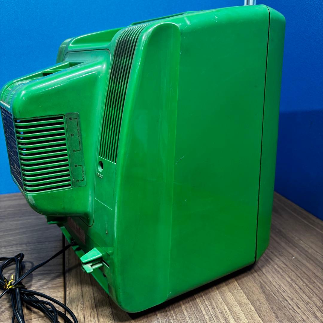 ナショナルカラーテレビ TH11- S11 緑 1976年製 昭和レトロ
