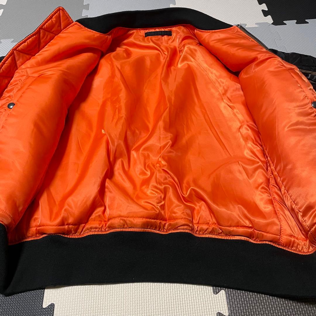 HOUSTON ヒューストンMA-1 フライトジャケット リバーシブル　ブラック