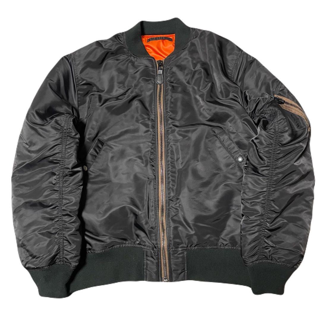 HOUSTON ヒューストンMA-1 フライトジャケット リバーシブル　ブラック