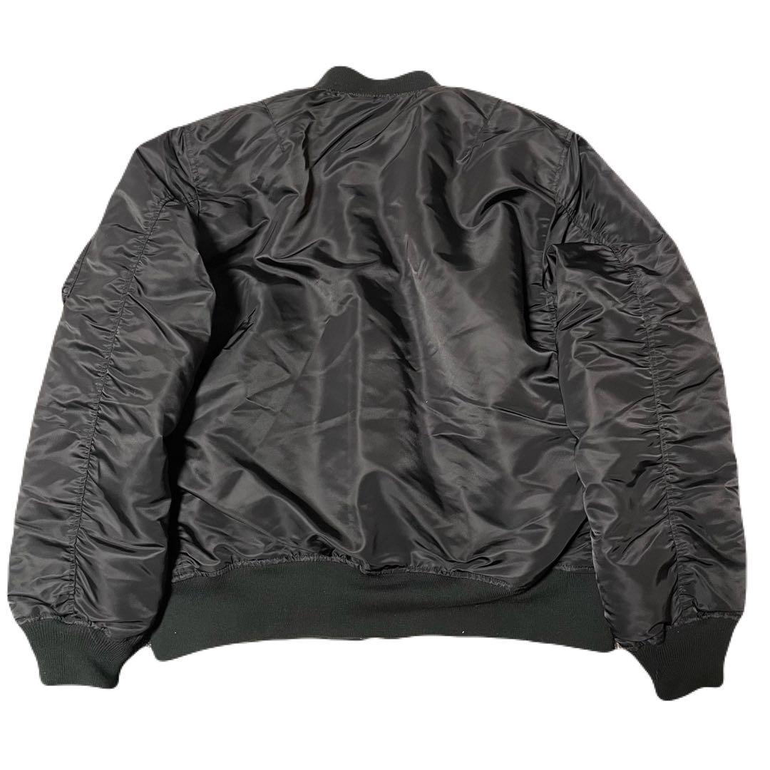 HOUSTON ヒューストンMA-1 フライトジャケット リバーシブル　ブラック