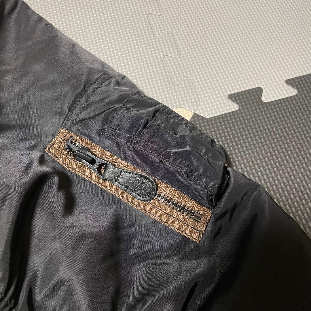 HOUSTON ヒューストンMA-1 フライトジャケット リバーシブル　ブラック