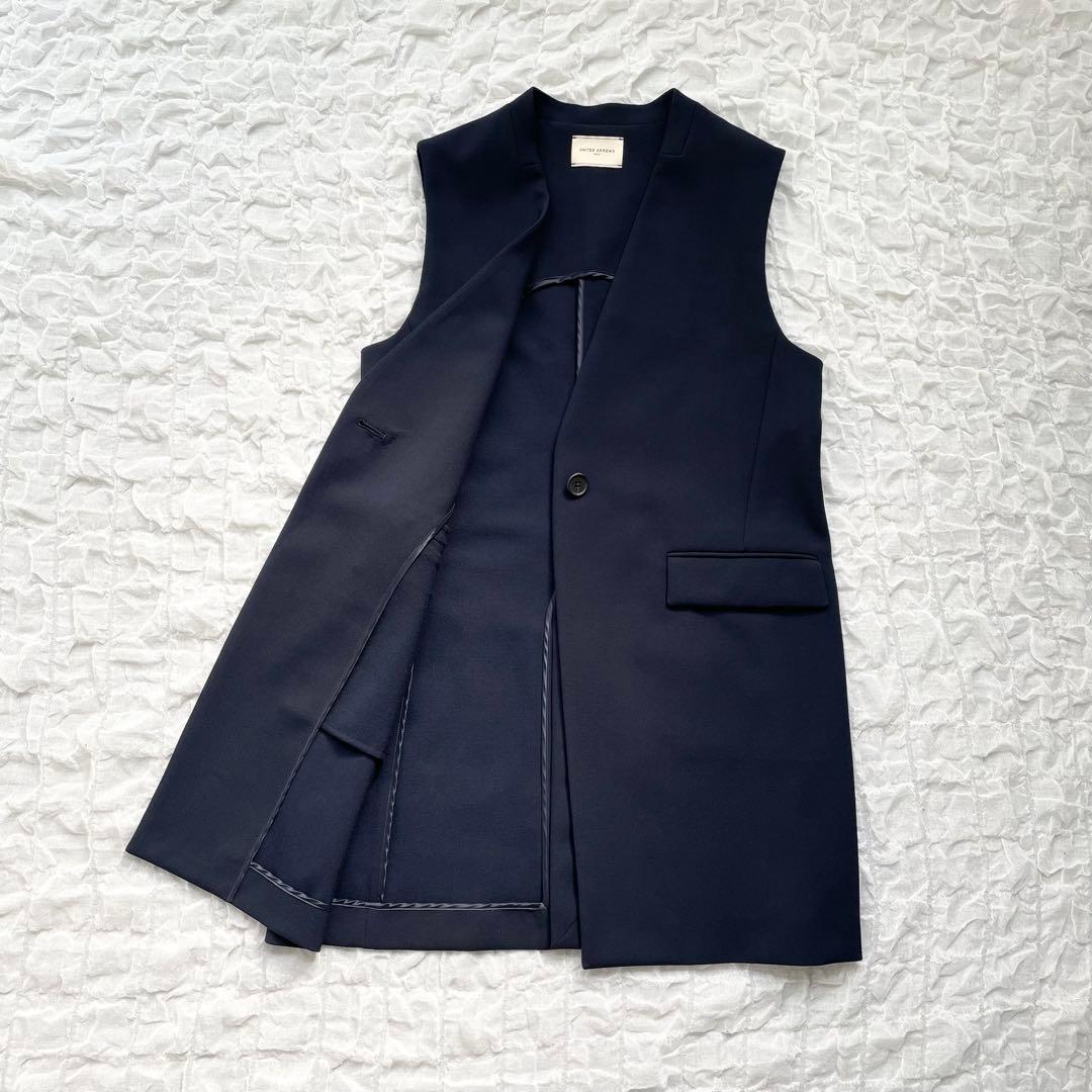 【美品】ユナイテッドアローズ ダブルクロス ベスト ジレ 近年モデル 定価約3万
