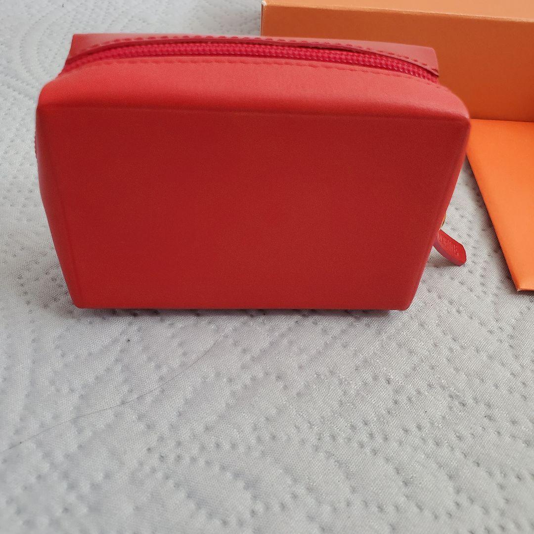 未使用品 LOEWE ロエベ レザー ケース ミニポーチ レッド