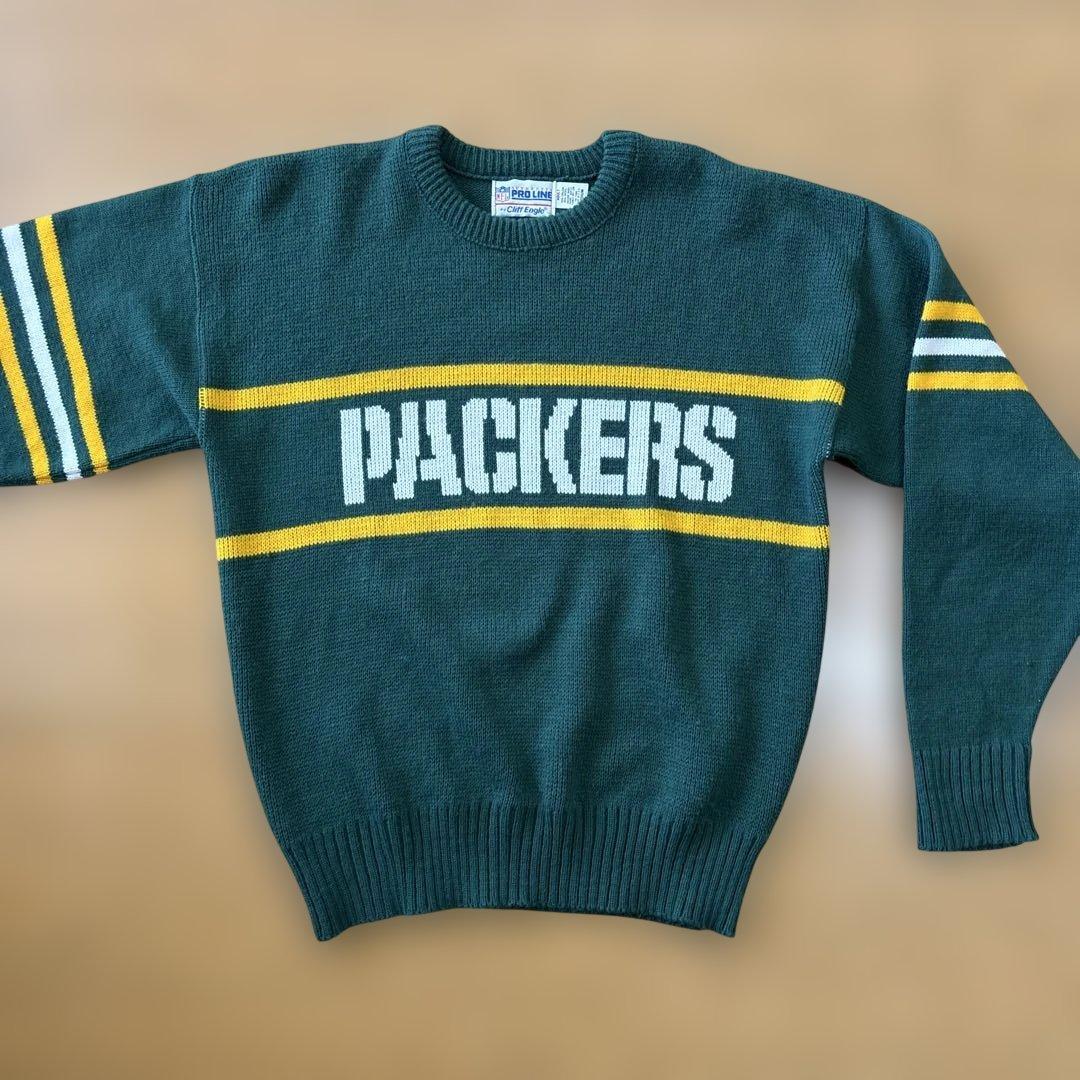 希少80s USA製NFLオフィシャル PACKERSニットセーター 好デザイン