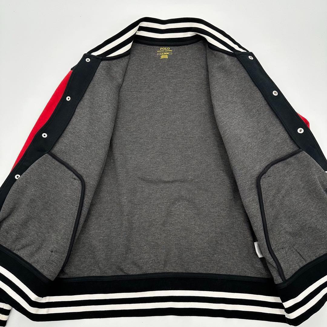 【レアモデル】ポロラルフローレン ウイング刺繍ロゴ 袖切替し スタジャン L