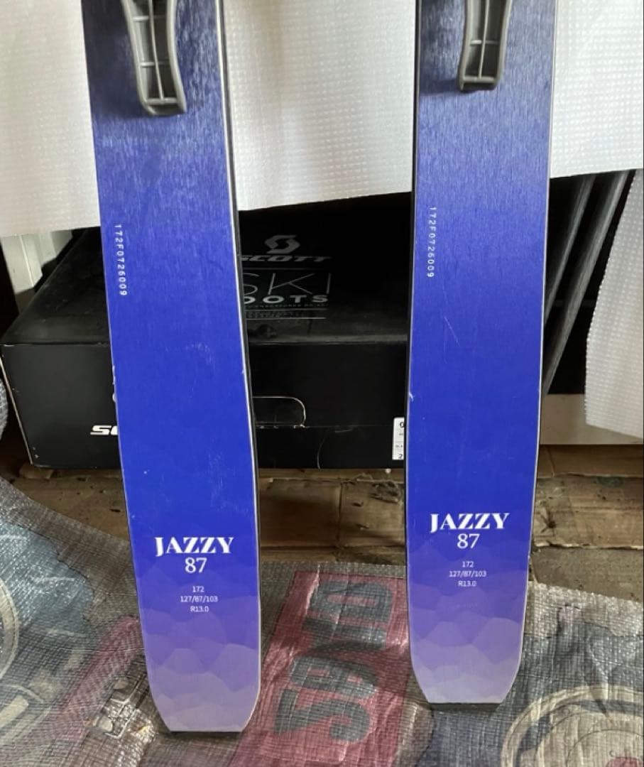 テレマークスキー板　ブルーモリス Jazzy87　172㎝　ビンディング付