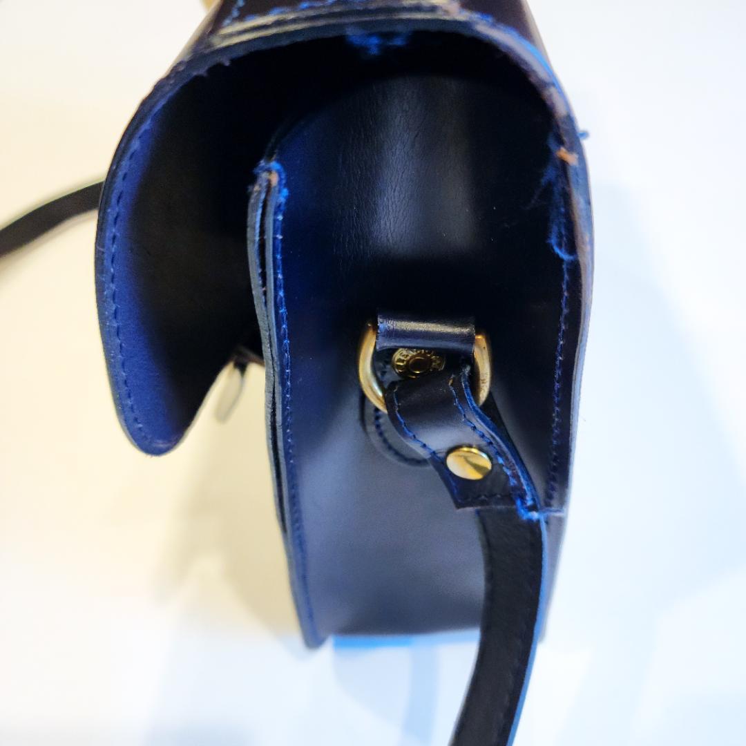 【値下げ】GLEN ネイビー 13インチサイズ、サッチェルバッグ