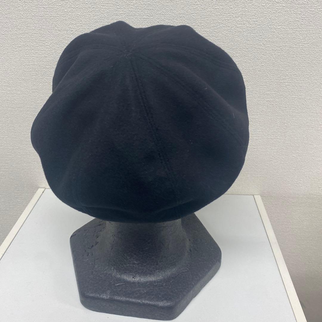 T☆エルメス☆HERMES☆黒 カシミアキャスケット　58