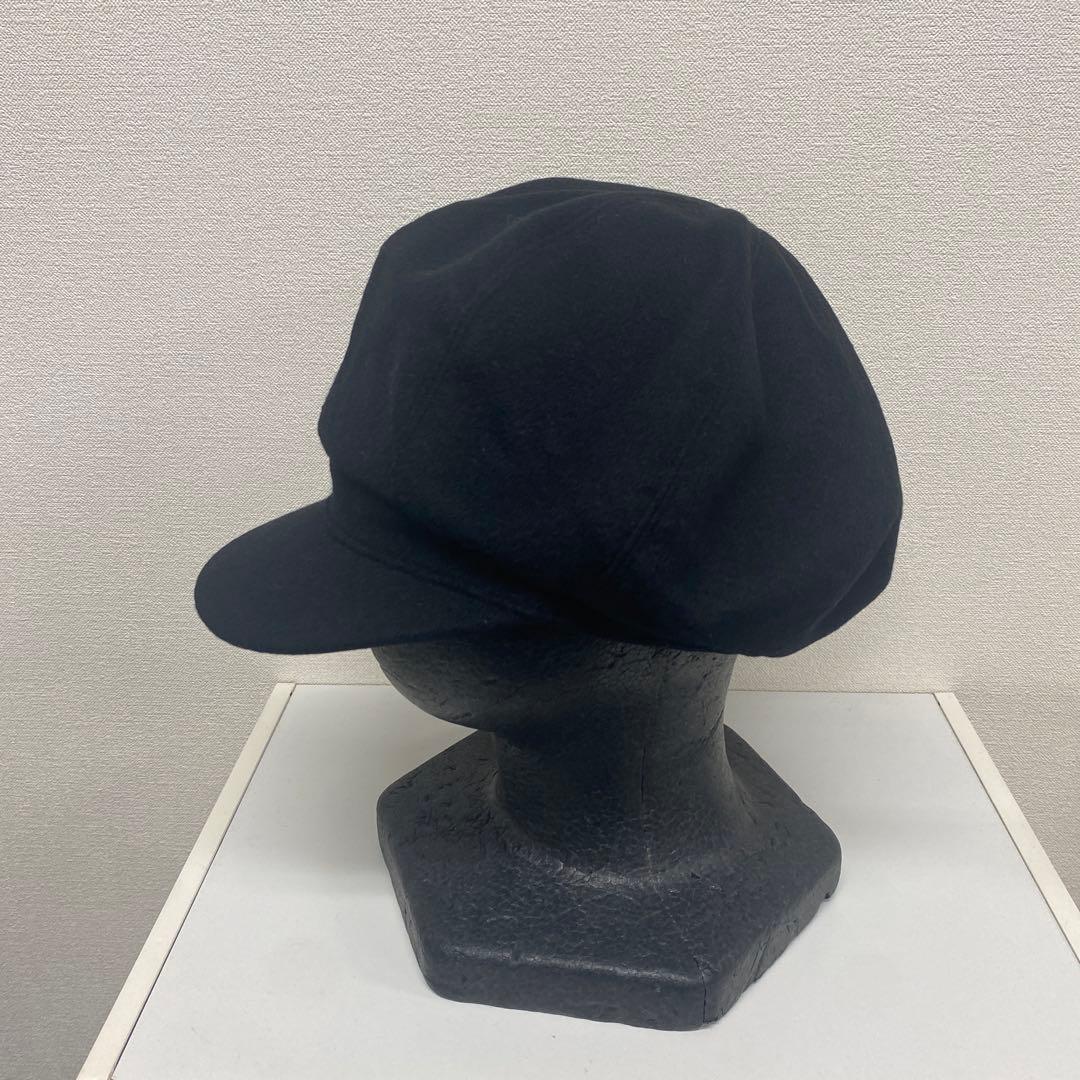 T☆エルメス☆HERMES☆黒 カシミアキャスケット　58