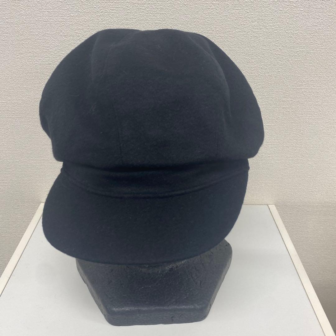 T☆エルメス☆HERMES☆黒 カシミアキャスケット　58