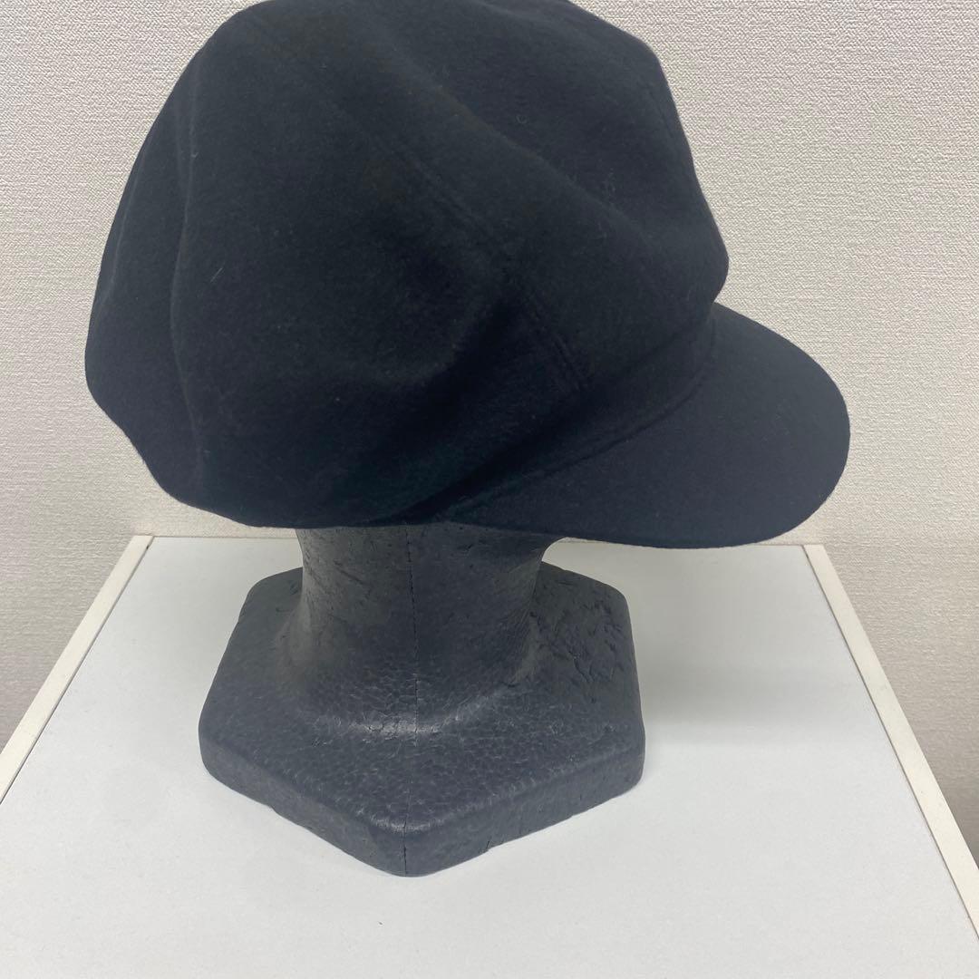 T☆エルメス☆HERMES☆黒 カシミアキャスケット　58