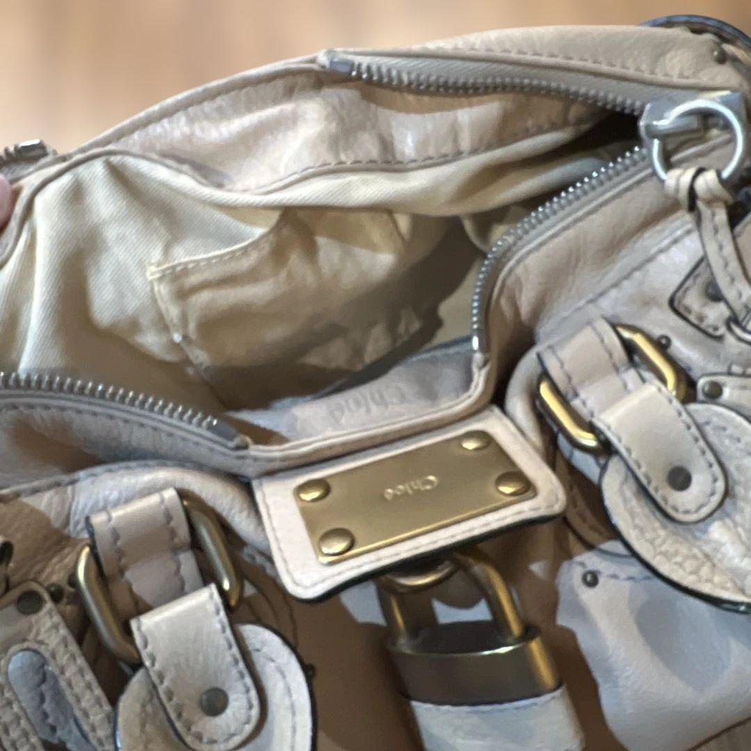 クロエ　chloe パディントン カデナレザートートバッグ ショルダー ベージュ