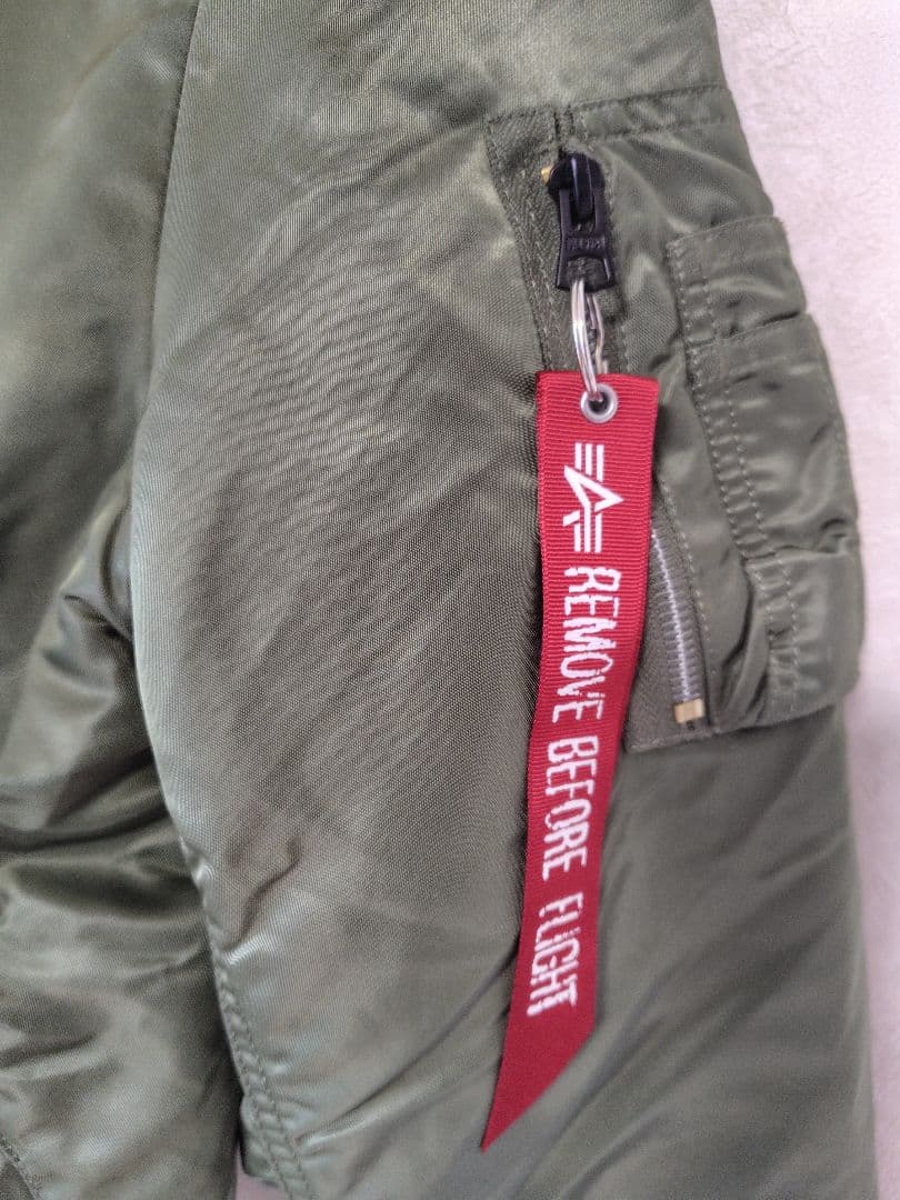 【美品】MA-1 alphaフライトジャケット ヴィンテージグリーン XLサイズ