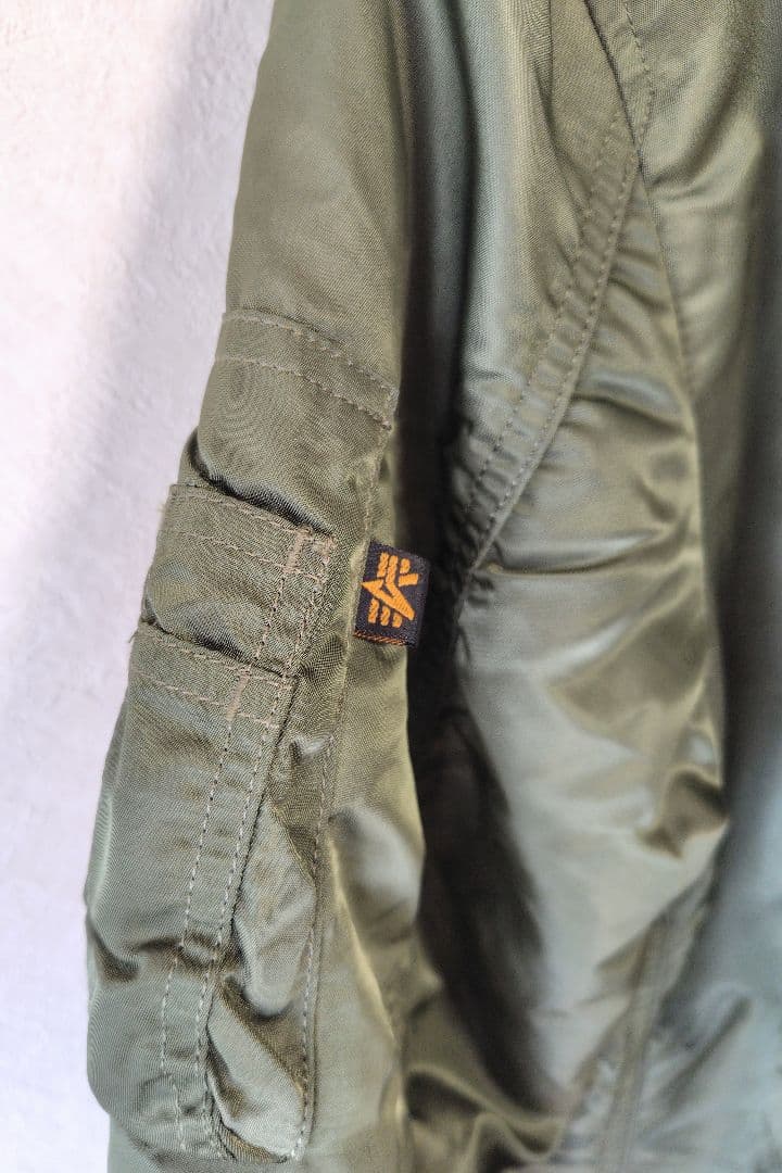 【美品】MA-1 alphaフライトジャケット ヴィンテージグリーン XLサイズ