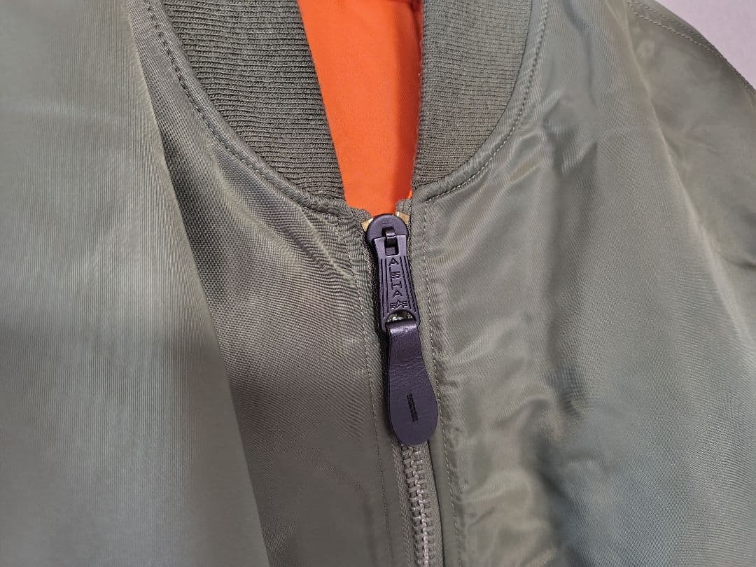 【美品】MA-1 alphaフライトジャケット ヴィンテージグリーン XLサイズ