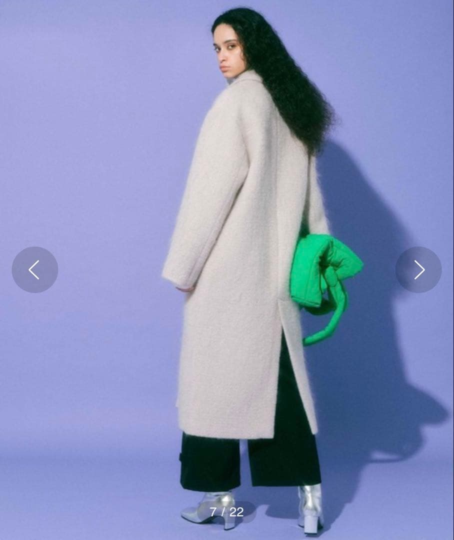 モヘアシャギーチェスターコート...グレー