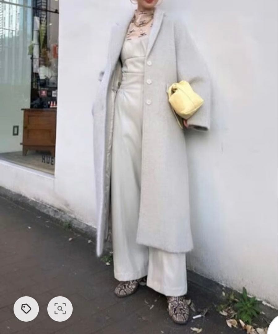 モヘアシャギーチェスターコート...グレー