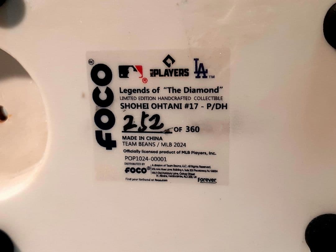 【限定360体】大谷翔平・ボブルヘッド・炎のハードヒッター・未使用品