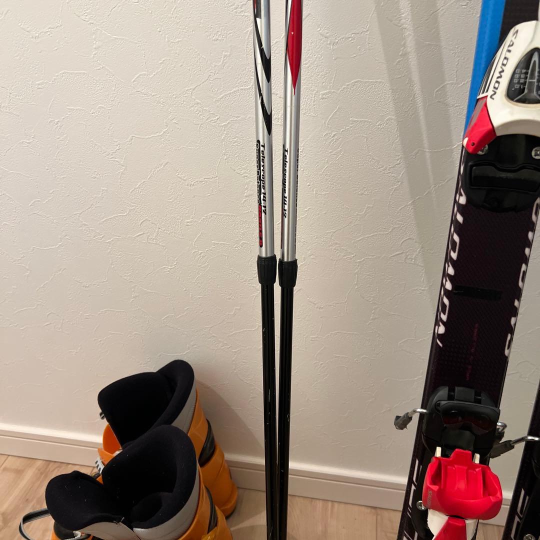 スキー３点セットSAROMON ROSSIGNOL 120 22.5